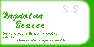 magdolna braier business card